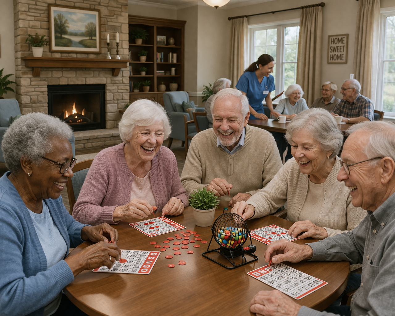 residents playing games